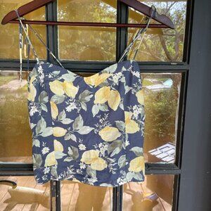 Abercrombie & Fitch | Linen citrus print top